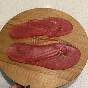 Ancient Greek Sandals Womens 9 Jelly Flip Flop Hot Pink Logo Plastic Lightweight